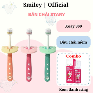 Bàn chải đánh răng cho bé siêu mềm STARRY, bàn chải đánh răng trẻ em 360 độ, giúp bé vệ sinh răng miệng hiệu quả