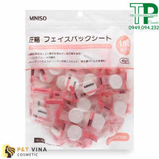 01 viên mặt nạ nén miniso nhật bản