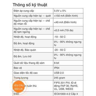 Thiết bị đọc vân tay để bàn DigitalPersona U.are.U 5300