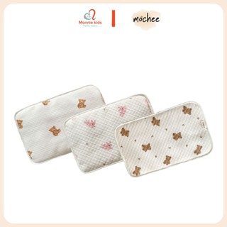 Gối nằm cho bé Mochee vải airmesh 25x40cm, gối đầu lụa cotton cho trẻ 0M+ - Monnie Kids