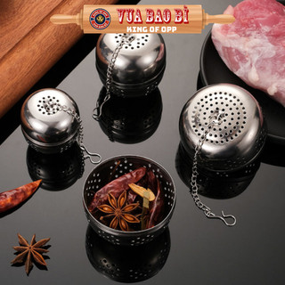 Lọc trà Inox - bóng lọc trà nhiều kích thước có dây treo - VUA BAO BÌ