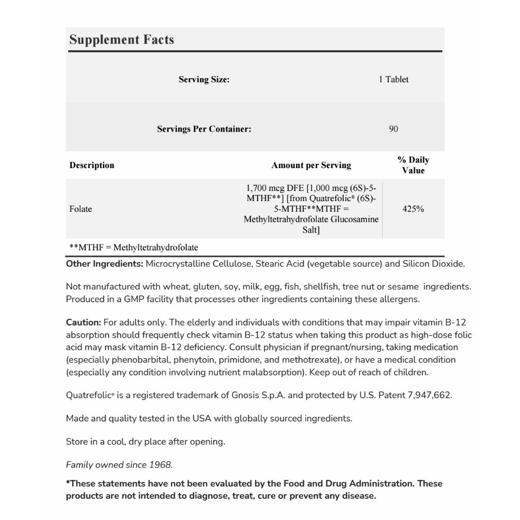 Viên Uống Methyl Folate Quatrefolic 5 MTHF Now Nhập Mỹ Hỗ Trợ Sức Khỏe Tuần Hoàn Phục Hồi Tinh Thần (90 viên) - YoungFit