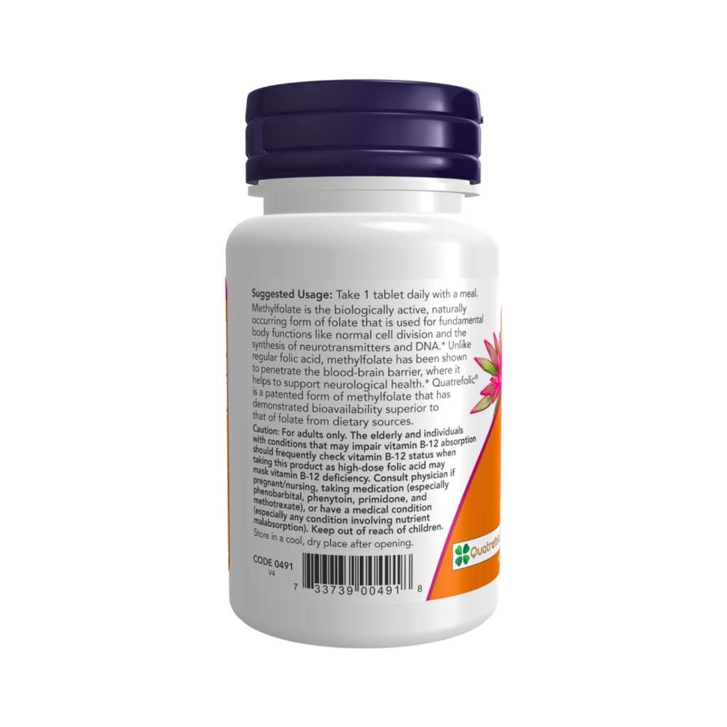 Viên Uống Methyl Folate Quatrefolic 5 MTHF Now Nhập Mỹ Hỗ Trợ Sức Khỏe Tuần Hoàn Phục Hồi Tinh Thần (90 viên) - YoungFit