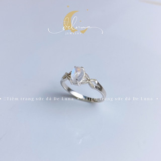 Nhẫn Moonstone Bướm Bạc 925 Patronus