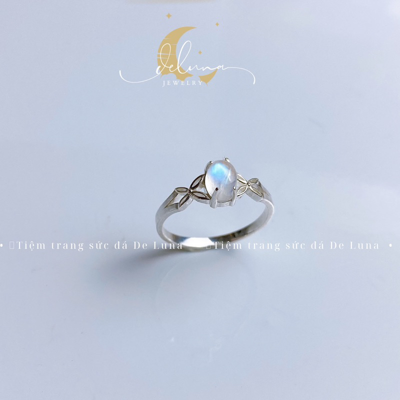 Nhẫn Moonstone Bướm Bạc 925 Patronus