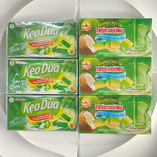 Kẹo dừa yến hương - trúc hương - kẹo dừa đặc sản bến tre - kẹo dừa nước cốt dừa, cốt lá dứa hộp 300g