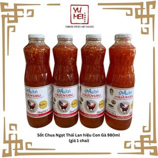 Sốt chua ngọt thái lan hiệu con gà 980ml - gà cay ngọt hq/ sườn chua ngọt/ trộn gỏi