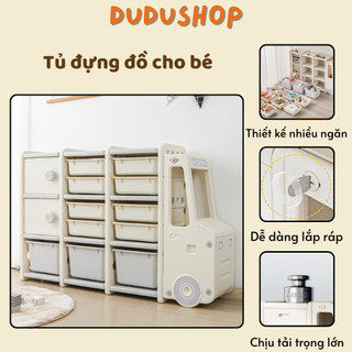 Tủ Đựng Đồ Cho Bé Hình Oto Cao Cấp, Tủ Kệ Đồ Chơi Nhiều Tầng Chất Liệu Nhựa An Toàn Cho Bé