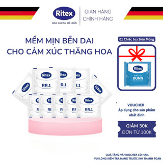 Combo 10 bao cao su ritex rr.1 siêu bền bỉ trong suốt mềm mịn cho cuộc yêu thăng hoa 10 bcs ritex