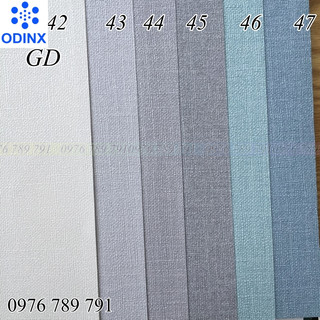Giấy Dán Tường Trơn Cho Phòng Khách, Phòng Ngủ Lụa Không Keo Khổ 53cm Màu Trắng, Xanh, Xám