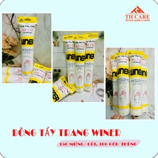 [COMBO 10 GÓI] Bông Tẩy Trang WINER 150 miếng, Sản phẩm chính hãng, 100% Bông Thiên Nhiên Mềm Dịu Cho Da,