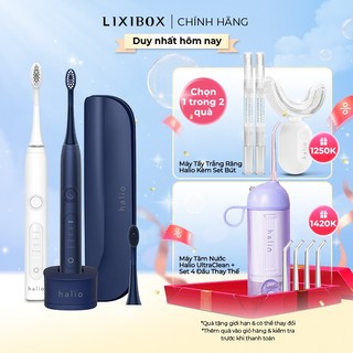 Combo Bàn Chải Điện Halio Sonic Whitening PRO (White & Midnight Blue)