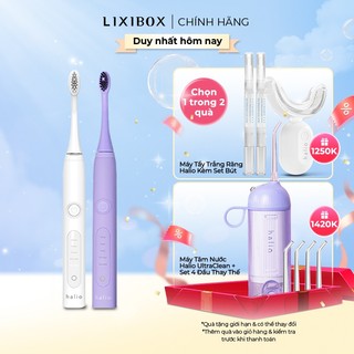 Combo 2 Bàn Chải Điện Halio Sonic Whitening Electric Toothbrush PRO - White & Periwinkle