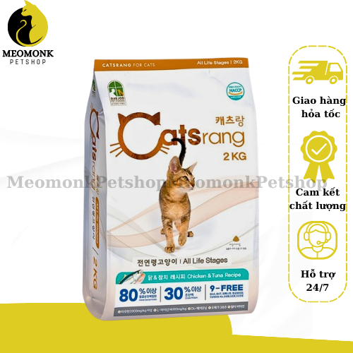 Thức ăn hạt Catsrang Hàn Quốc cho mèo mọi lứa tuổi 2kg