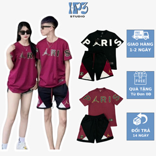 Đồ bộ nam boy phố JORDAN in Paris quần áo mùa hè vải cotton khô form rộng phong cách streetwear hot trend HP3 Fashion