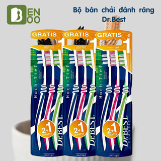 Bàn Chải Đánh Răng  DR.BEST Set 3 chiếc Nhập Khẩu Đức