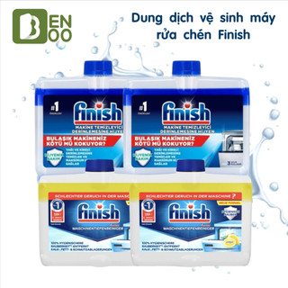 Dung Dịch Vệ Sinh Máy Rửa Bát Finish Chai 250ml, Làm Sạch Sâu Cặn Mỡ Và Mảng Bám