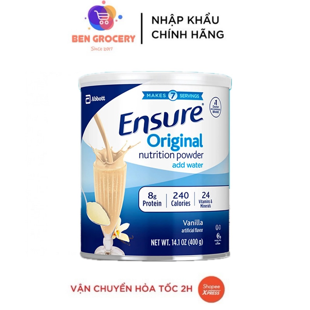 Sữa bột Ensure Original Vanilla 400g nội địa Mỹ