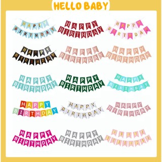 Dây treo giấy chữ Happy Birthday đuôi cá - dây treo trang trí sinh nhật