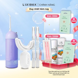Combo Máy Tăm Nước UltraClean Periwinkle Và Máy Tẩy Trắng Răng Halio