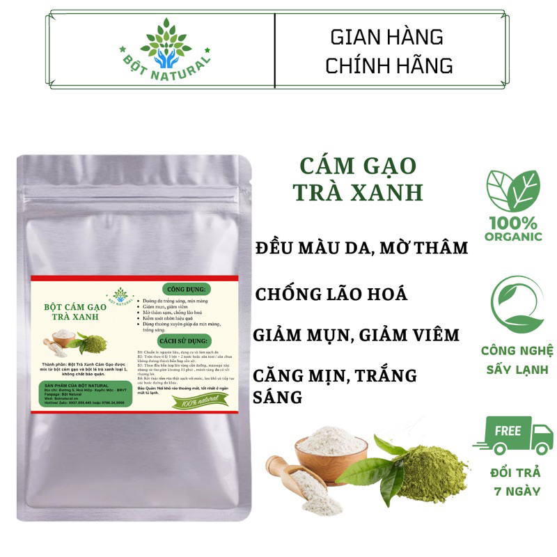 Bột Cám Gạo Trà Xanh 200Gr