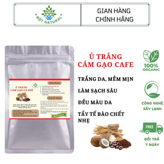 Bột Cám Gạo Cà Phê - dùng dưỡng trắng, tẩy tế bào chết, làm sạch da