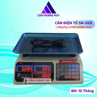 [ Sẵn Hàng] Cân điện tử NiNDA - SN268 ( 30Kg/5g ) dùng cho các cửa hàng bán trái cây,thịt thịt cá [ CÂN HOÀNG HUY ]
