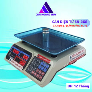 Cân điện tử tính tiền bán hàng siêu thị, tạp hóa,hoa quả  NINDA (SN268) 30Kg/5g được làm bằng thép không gỉ