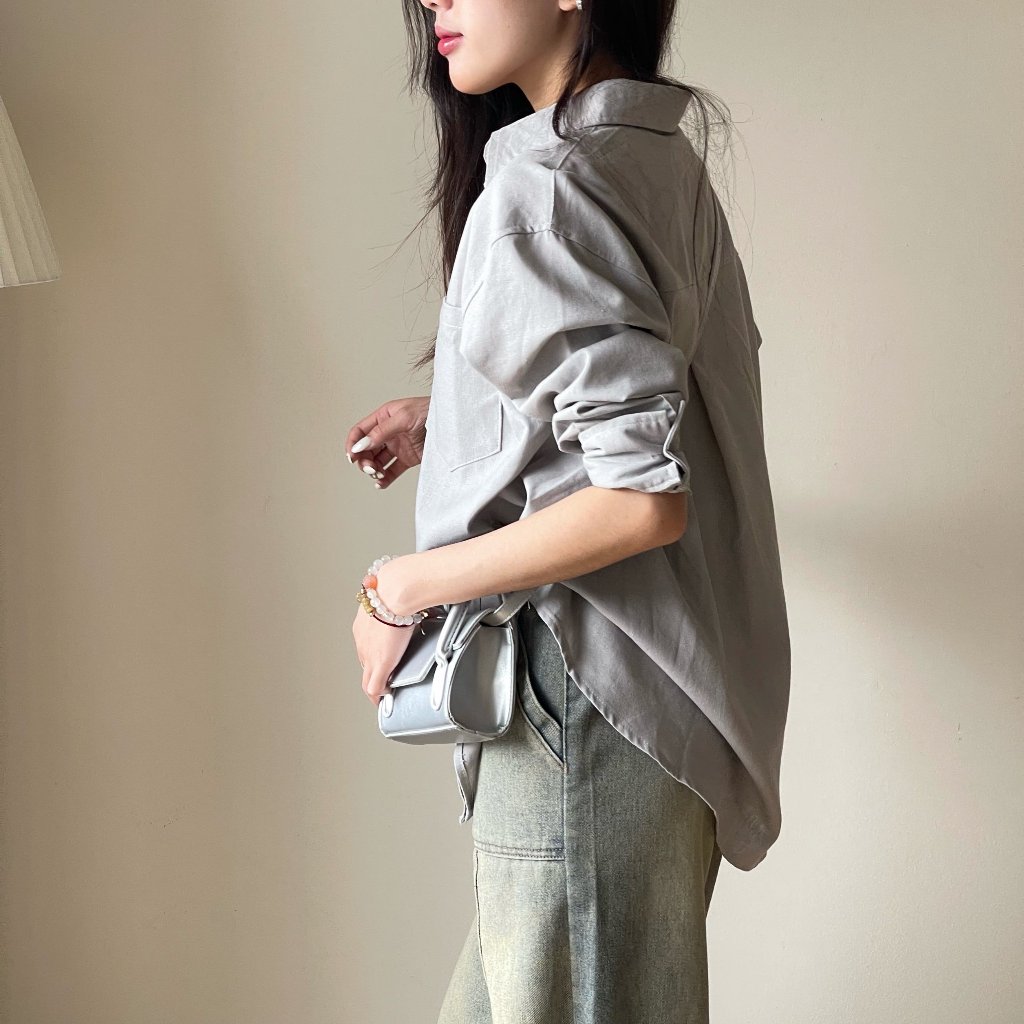 Áo Sơ Mi Linen, Áo Sơmi Nữ Basic Trơn, Áo Somi Dáng Rộng Thấm Hút Mồ Hôi Miho House | BigBuy360 - bigbuy360.vn