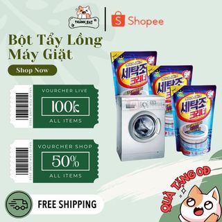 Bột tẩy lồng máy giặt vệ sinh máy giặt hàn quốc loại 450g