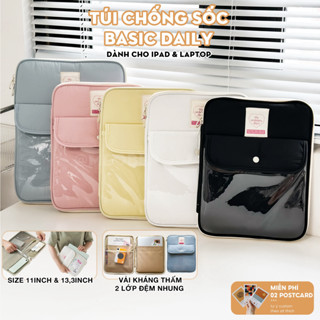 Túi chống sốc cho iPad & Laptop đa năng Basic Daily - Thiết kế tối giản pastel, chia ngăn thông minh bảo vệ by mèober