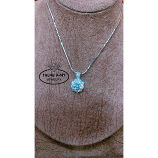  Phụ Kiện Dây Chuyền Nữ Mì Xoắn Với Mặt Hoa Mai Đeo Cổ Trang Sức Bạc Ý Xi Kim D018 M037 