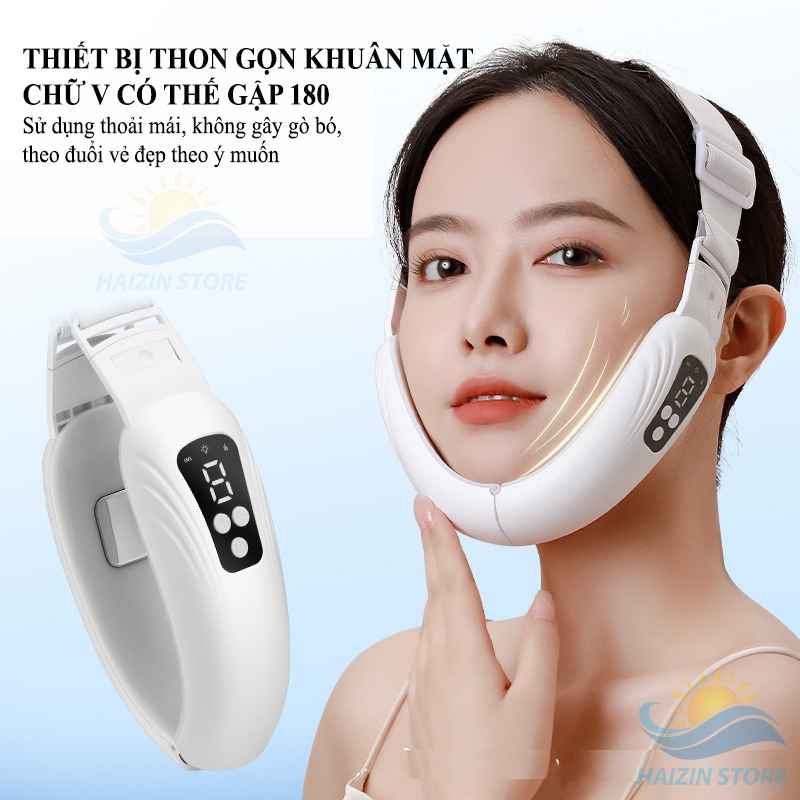 Máy massage HAIZIN xóa nọng tạo cằm chữ V, săn chắc da mặt 6 chế độ sử dụng