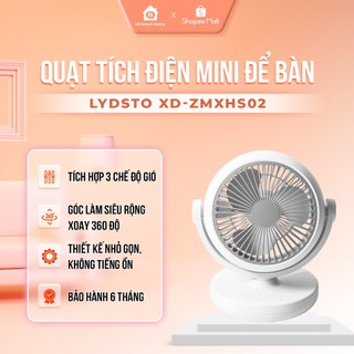 Quạt Tích Điện Mini Để Bàn Lydsto Xiaomi Tích Điện 12 Giờ Điều Chỉnh 3 Chế Độ Gió