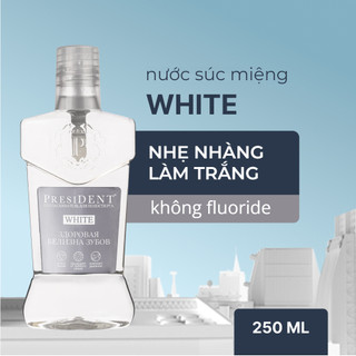 Nước súc miệng President White - làm trắng răng hàng ngày, ngừa cao răng, cho hơi thở thơm mát