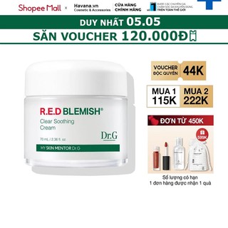 Kem dưỡng Dr.G DrG Red Blemish Clear Soothing Cream 70ml