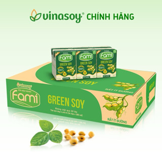 Thùng sữa đậu nành Fami Green soy rất ít đường/không bổ sung đường(36*180ml)
