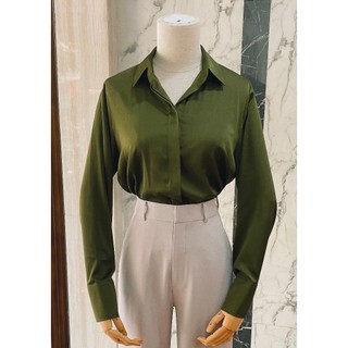 Áo sơ mi lụa satin Cói Design