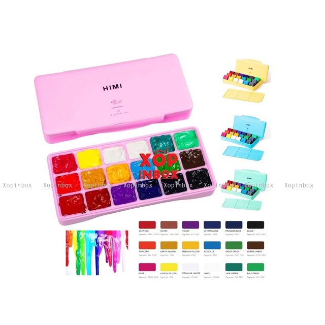 Màu Gouache HiMi thạch 18 màu