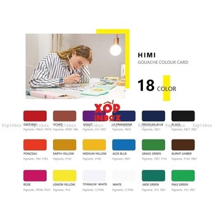 Màu Gouache HiMi thạch 18 màu