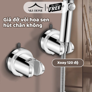  Giá Đỡ Vòi Sen Gắn Tường Có Cốc Hút Xoay 120 Độ Giá Treo Vòi Hoa Sen Chống Nước Chịu Lực Tốt GD01 - Sky Home 