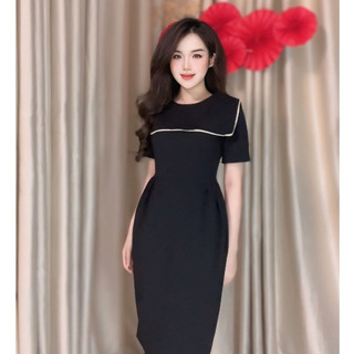 Chan.Clothes - Váy bomber phối cổ thủy thủ viền ren (V014)