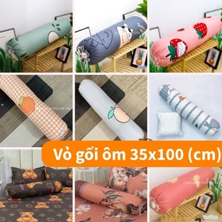 ( XẢ) VỎ GỐI ÔM KÍCH THƯỚC 35X100CM ĐA DẠNG MẪU MÃ ,VỎ GỐI ÔM COTTON POLY GIAO MÀU NGẪU NHIÊN