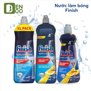 Nước Làm Bóng Finish 400 - 800ml, Chất trợ xả, Dầu bóng Dùng làm bóng cho Máy rửa Chén bát Nhập khẩu chính hãng