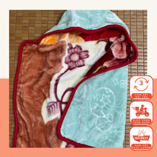 Chăn ủ lông tuyết cho bé sơ sinh, choàng 2 lớp dày ấm có cúc bấm, quấn bé sơ sinh mùa đông TTT02