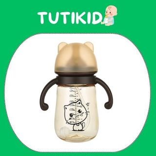 Bình sữa cổ rộng hình mèo có van chống sặc 240ml 300ml cho bé
