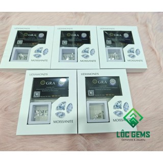 (7.0 - 12.0mm) Kim cương Moissanite nước D/FL loại Xuất Khẩu (1), Giấy kiểm định GRA - C&C, Hàng Mỹ USA.
