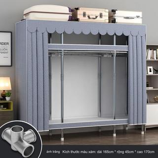 Tủ Đựng Quần Áo Tủ quần áo khung inox cao cấp chắc chắn, tủ quần áo 3 buồng, tủ khung thép xịn