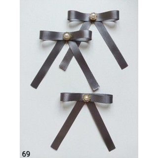 Set 5 nơ lụa loại đẹp màu xám 7x8cm