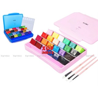 Bộ Màu Gouache Himi 24 Màu Dạng Thạch 30ml